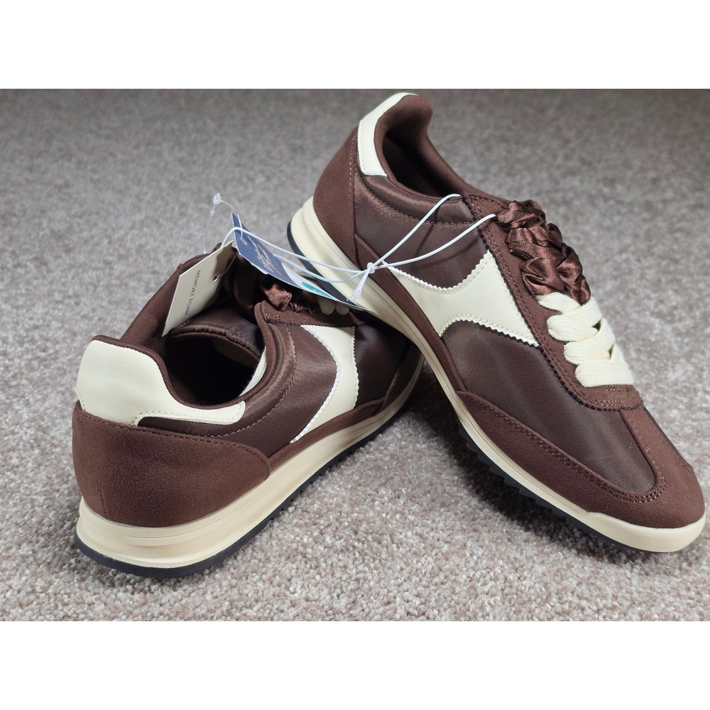 Universal Thread Skyler Brown Satin Jogger Sneakers Memory Foam Womens 8 - Picture 3 of 6